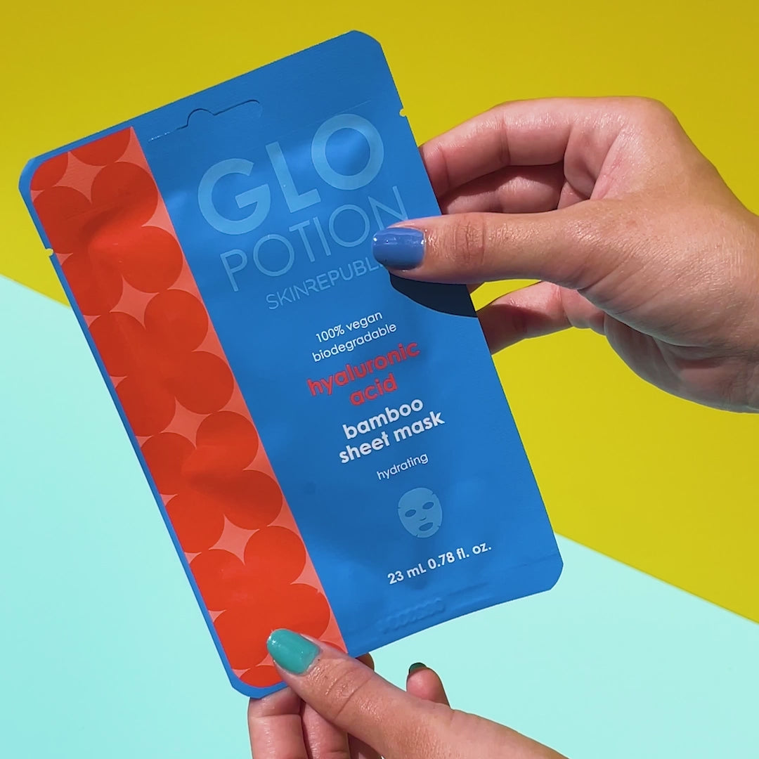 GloPotion Hyaluronic Acid Bamboo Sheet Mask - Clinically Proven